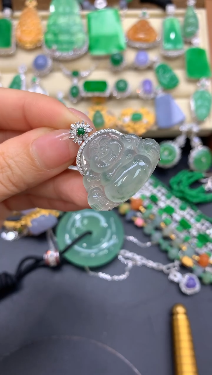 【闪购商品】翡翠颈饰18K金镶嵌586-中国好珍宝