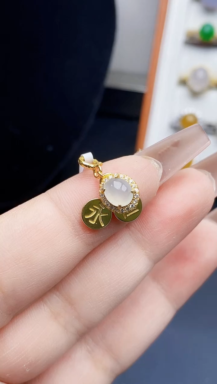 银S925镶嵌戒指翡翠3407