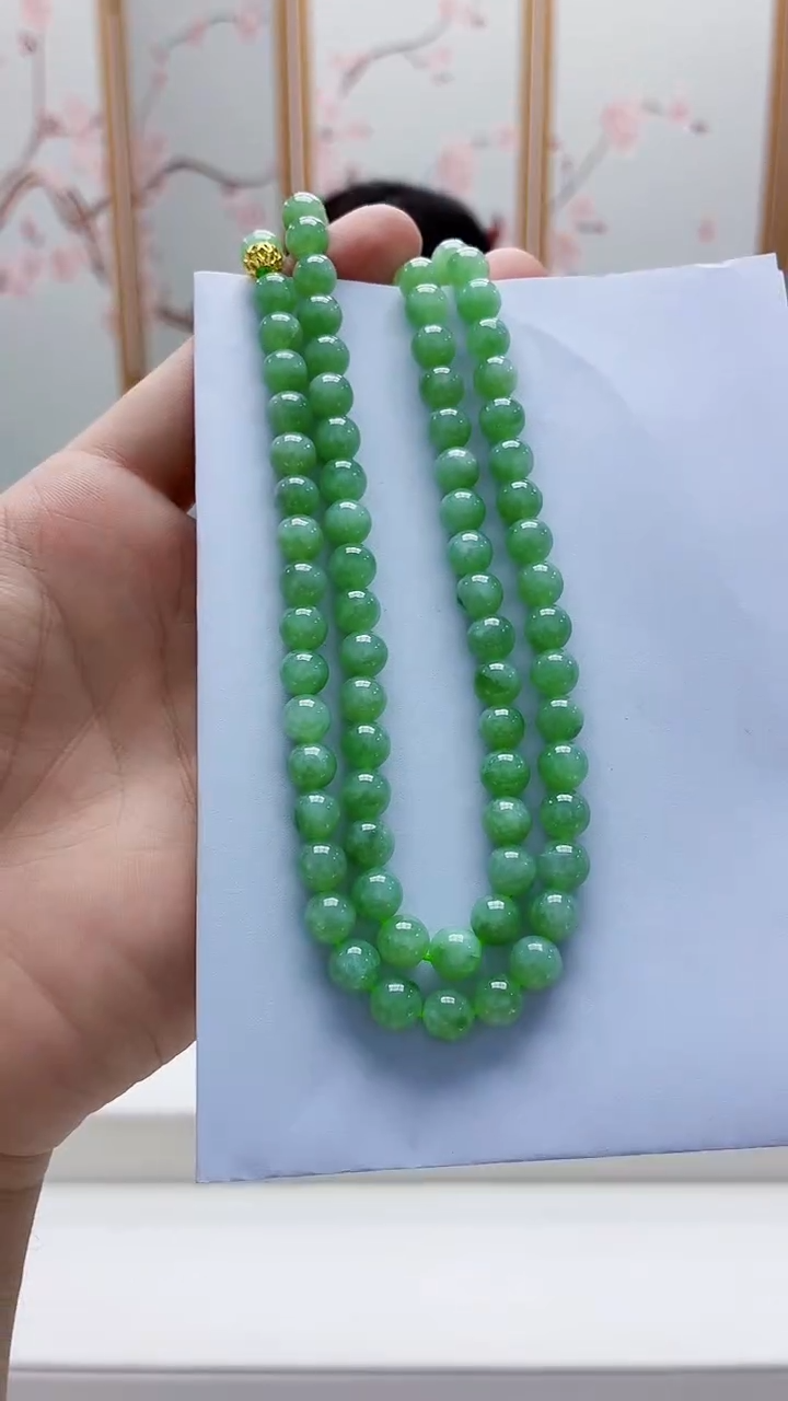 未镶嵌定制翡翠4852bb-毛货珠链46