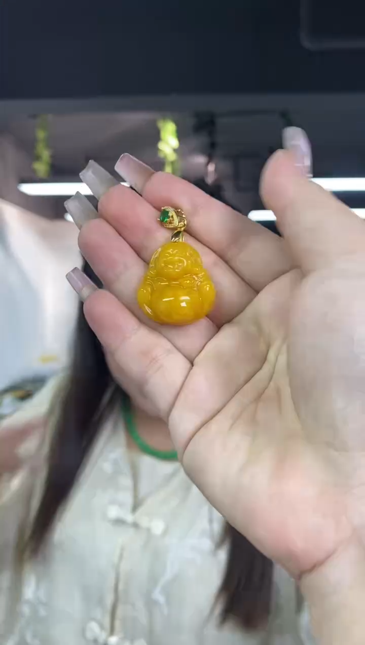 翡翠未镶嵌吊坠(不含链)多样性发其一颜色微差