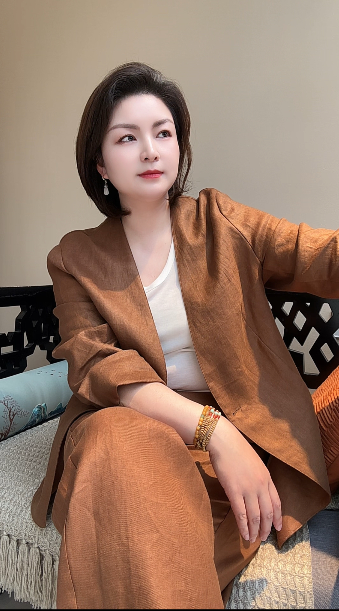 【一缕白月】亚麻西装WT038