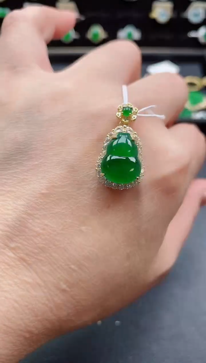 吊坠(不含链)银S925镶嵌翡翠1