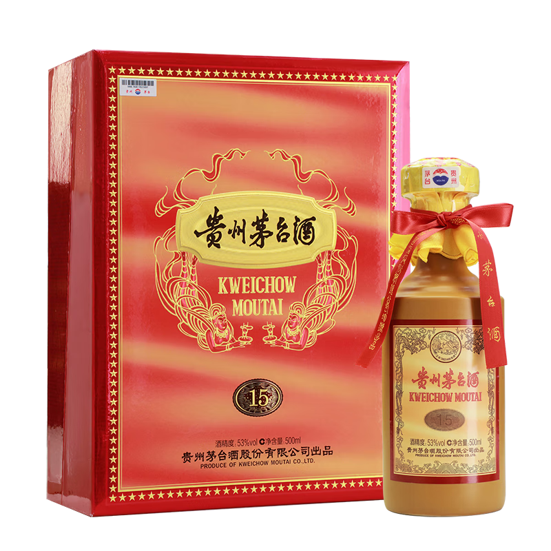 KWEICHOW MOUTAI/贵州茅台十五年年份酒酱香型白酒53度500ml