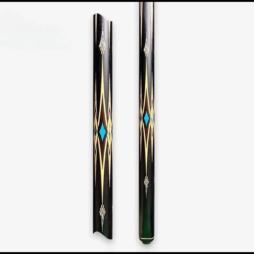 墨子6小头通杆中式八球专用手工白蜡木一体台球杆