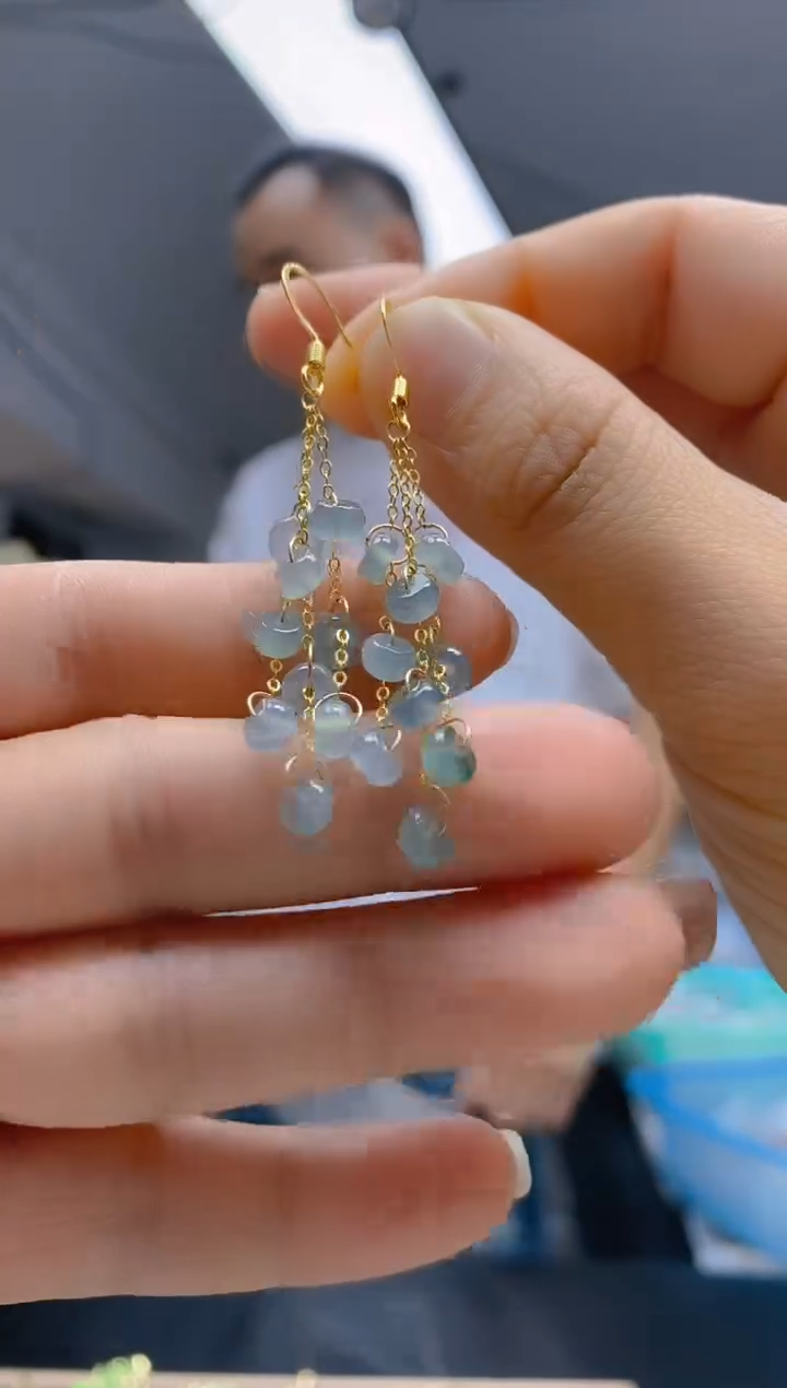 【闪购商品】翡翠耳饰合金0103翡翠耳钩