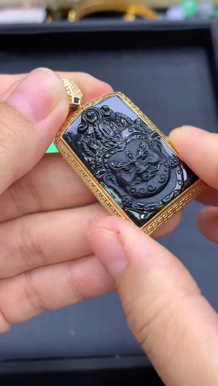 颈饰18K金镶嵌翡翠629-中国好珍宝