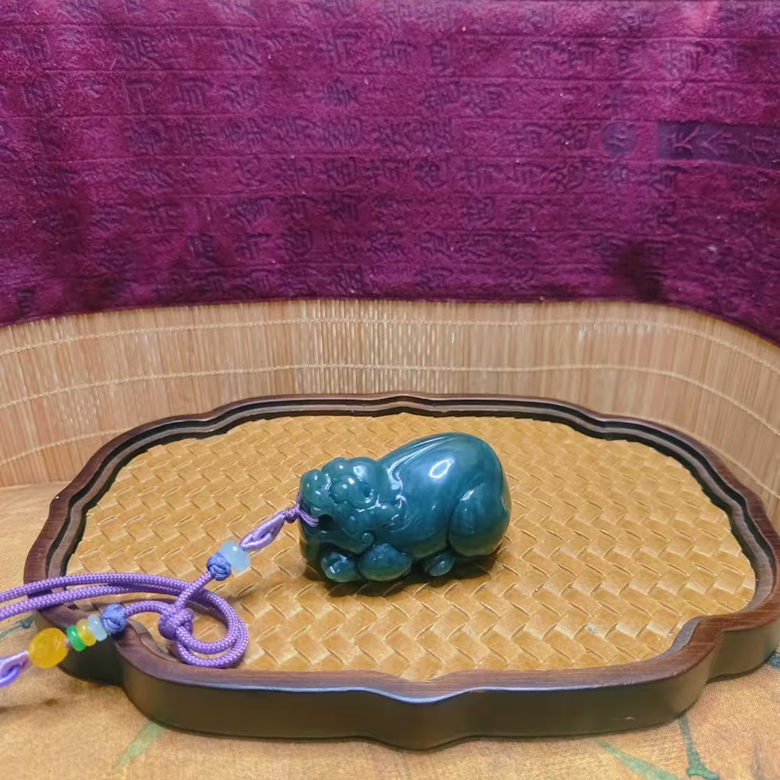 O和田玉貔貅手把0600