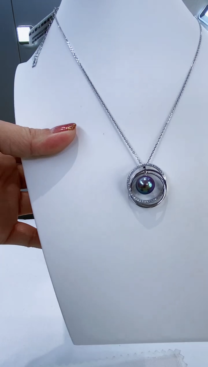 套链银S925镶嵌淡水珍珠Y淡水套链