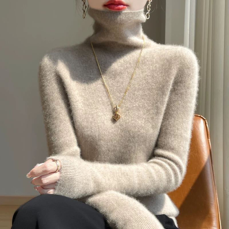 堆堆领高翻毛衣秋冬打底针织衫N38088S