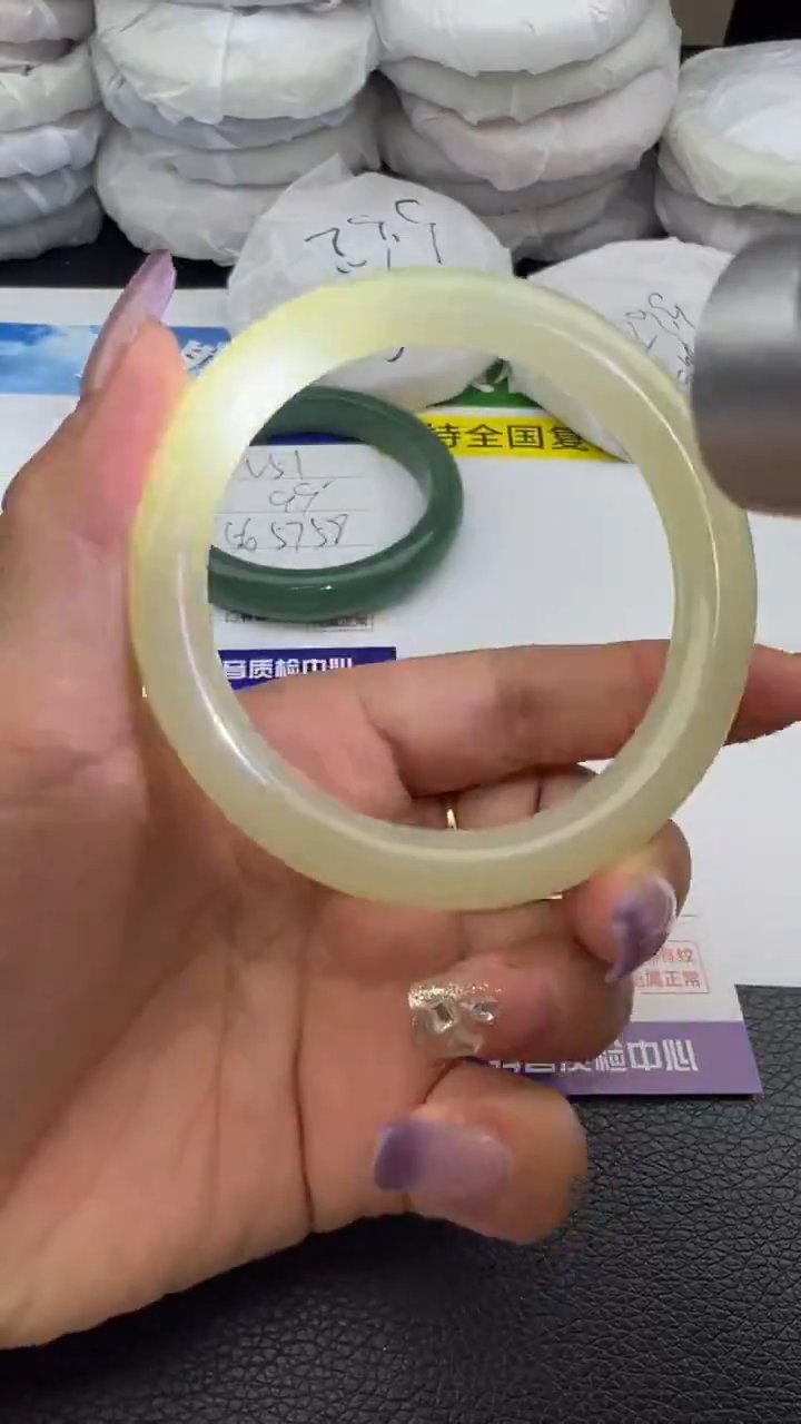 未镶嵌手镯石英质玉圈口 56 57