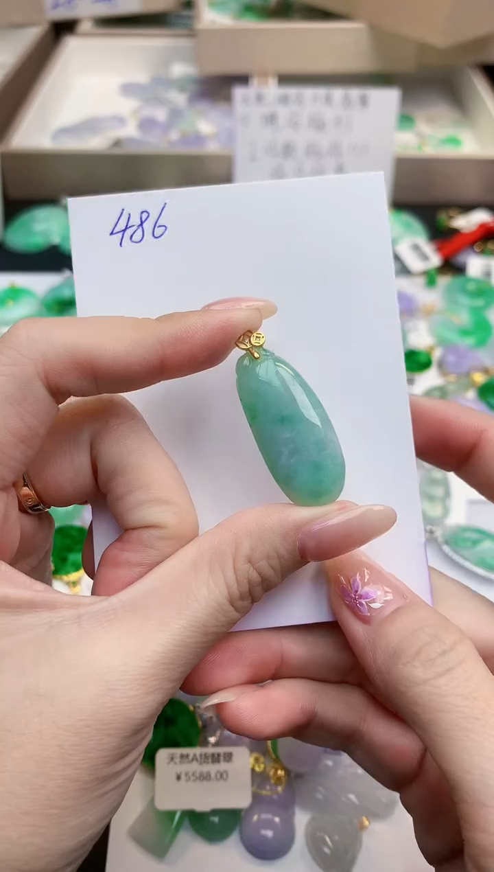 颈饰未镶嵌翡翠天然缅甸A货翡翠