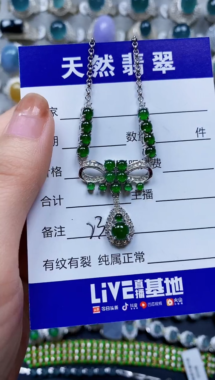 【闪购商品】翡翠颈饰银S925镶嵌0230