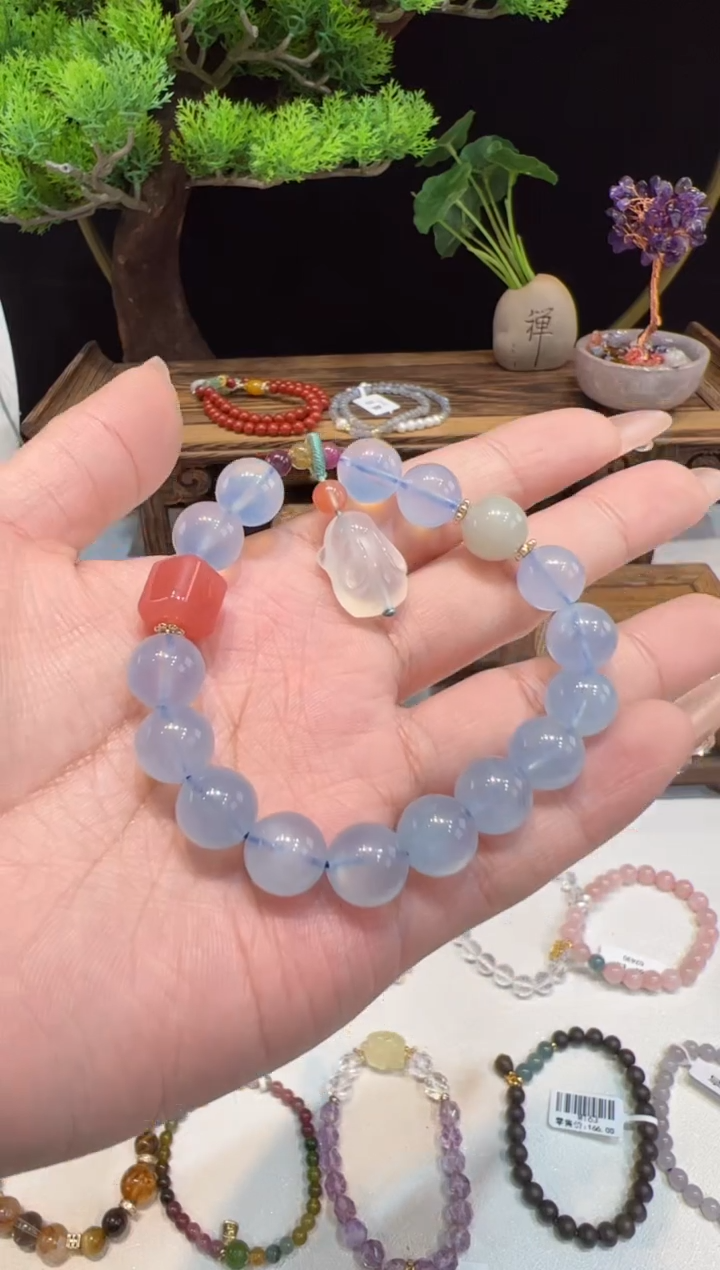 【闪购商品】海蓝宝石手链未镶嵌@@手饰