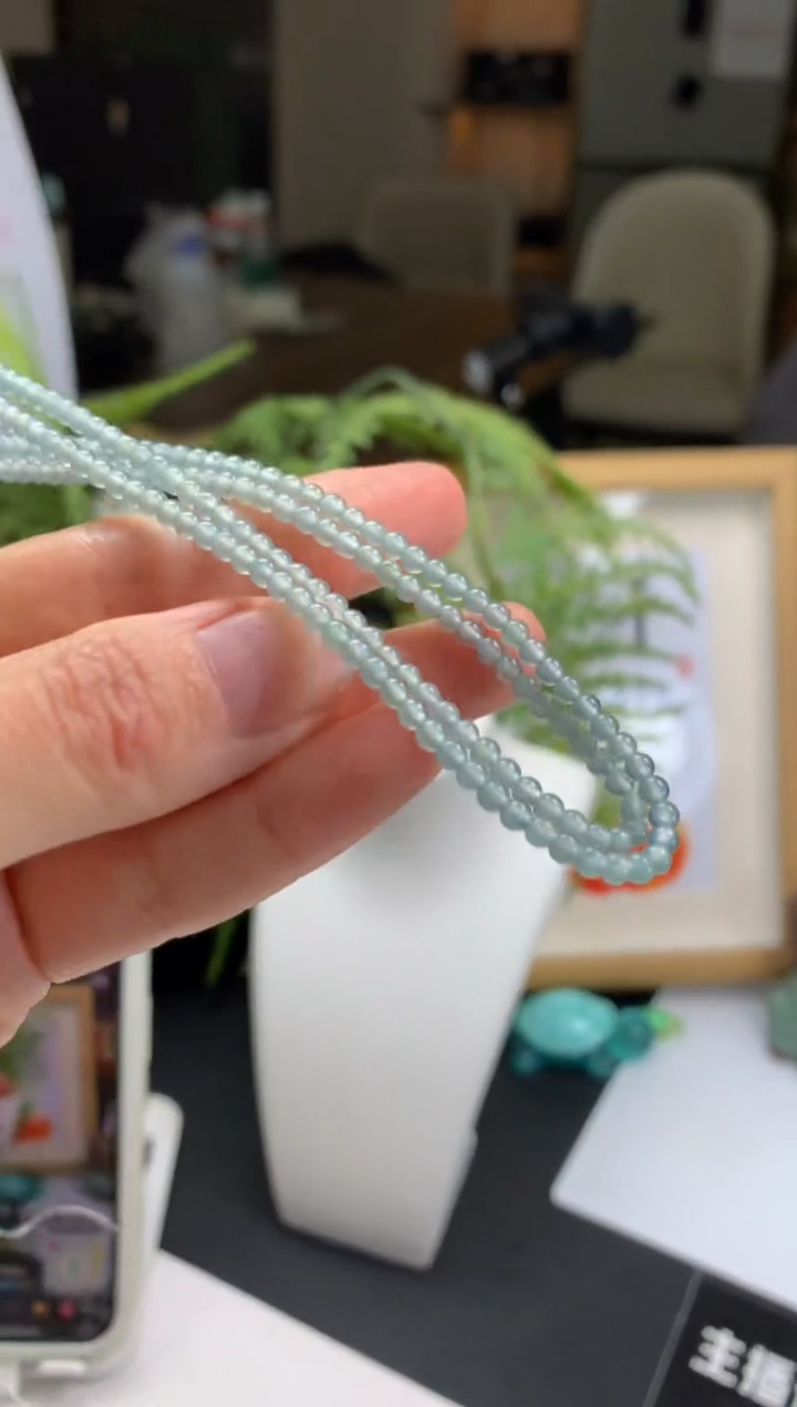 【闪购商品】定制翡翠未镶嵌珠串-91535