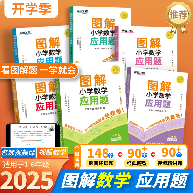 「开学季」25新版数学图解应用题看图解题小学1-6年级全国通用