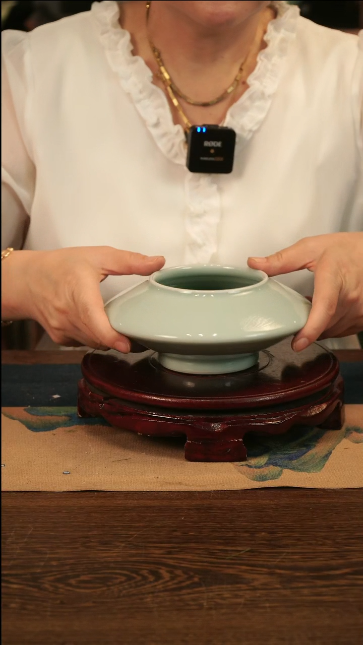 纯手工 粉青 橄榄水洗