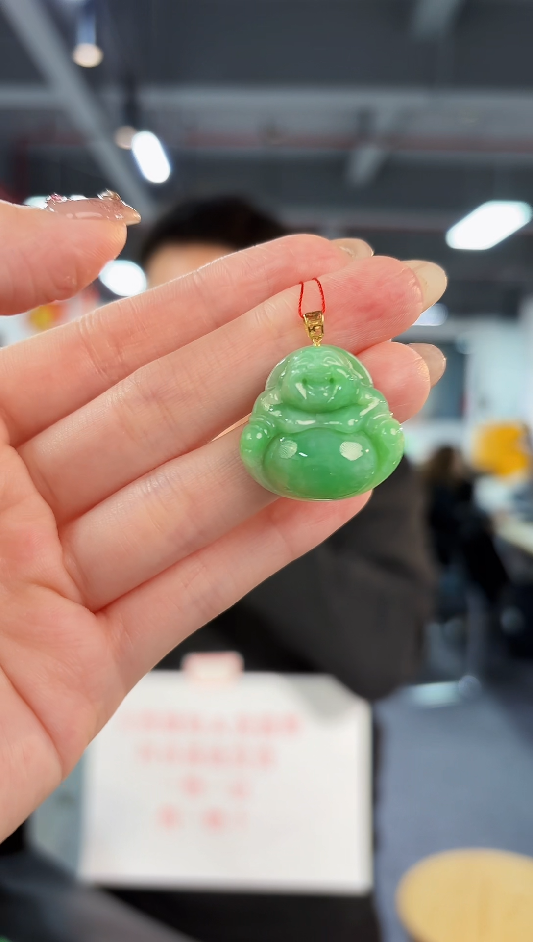 【闪购商品】翡翠颈饰18K金镶嵌缅料A货/支持复检/一件