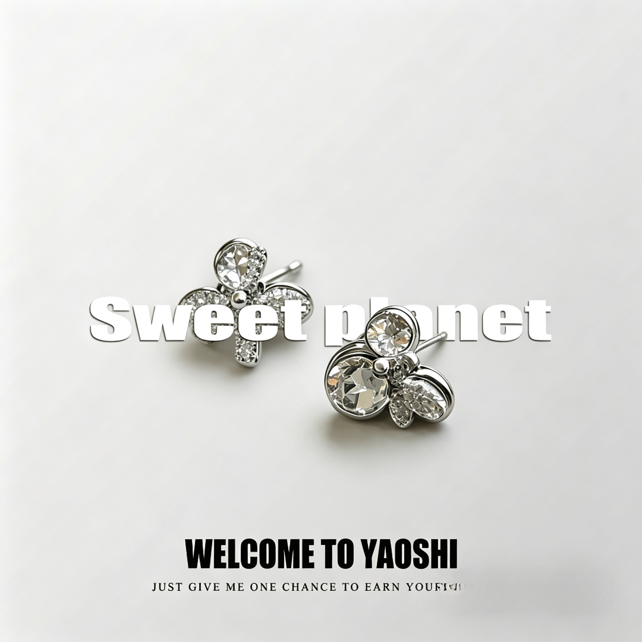 纯铜耳饰 Sweet Planet-甜美可爱小清新小米奇蝴蝶结耳钉P023