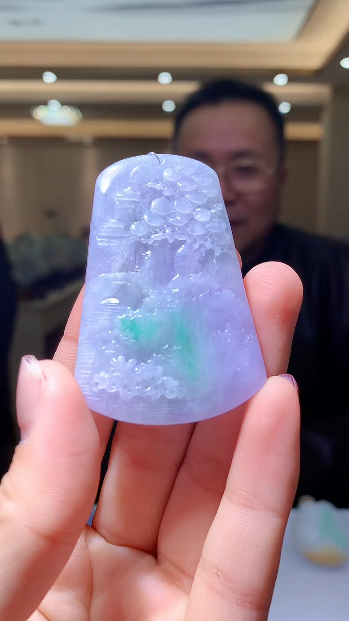 【闪购商品】定制翡翠未镶嵌1089hm-毛货挂件