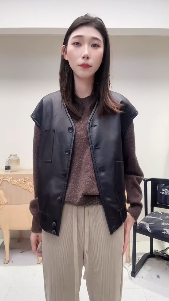 植鞣羊皮半身马甲