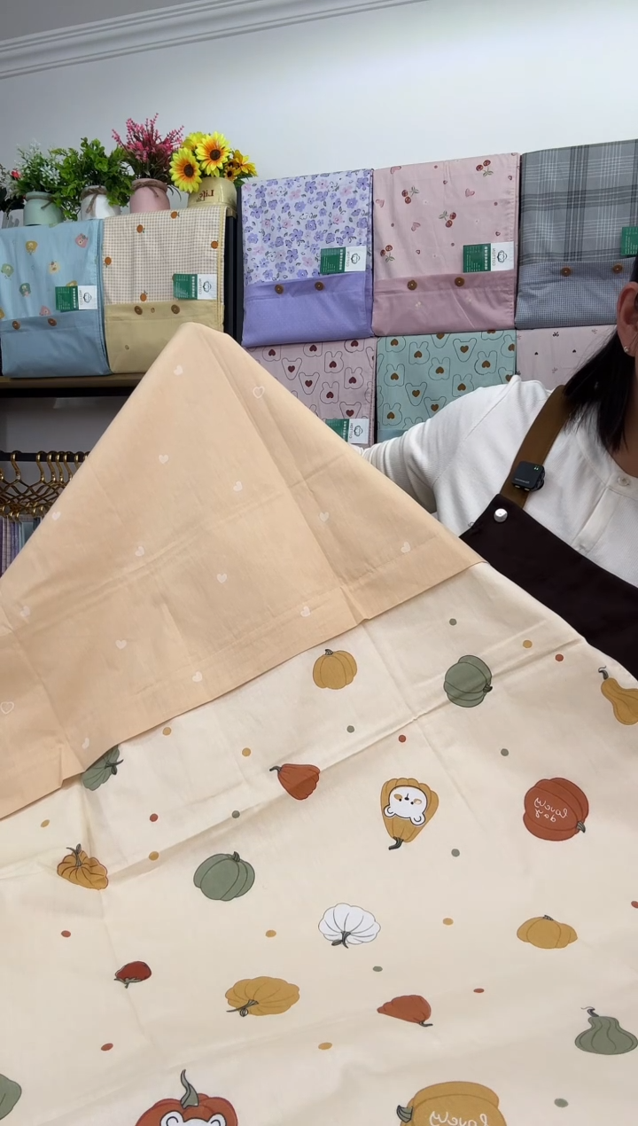 棉棉小南瓜单人被罩