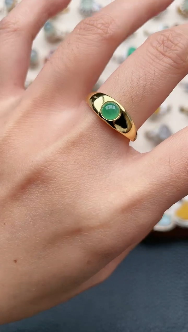 【闪购商品】翡翠戒指银S925镶嵌1111