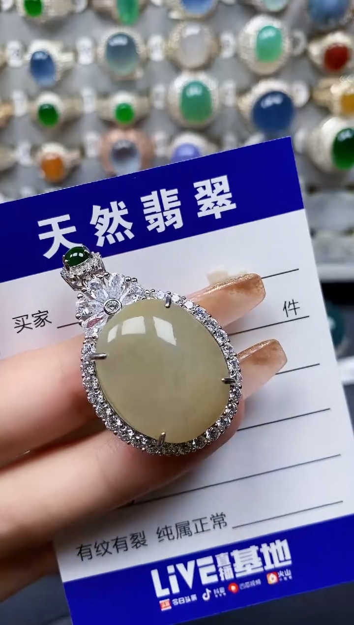 翡翠银S925镶嵌颈饰62