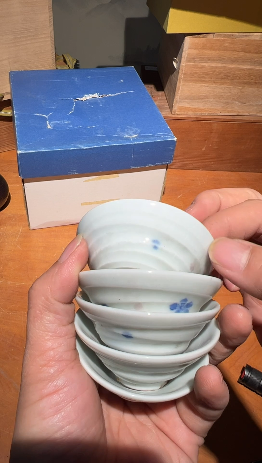 陶瓷A4376陶瓷中古周边/5有冲线