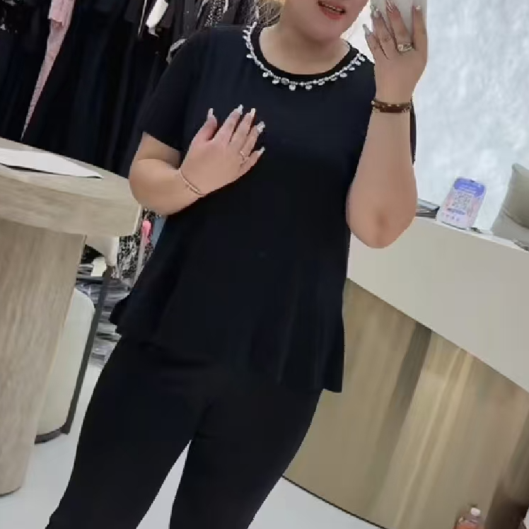 二姐家001芮1845夏季新款简约短袖