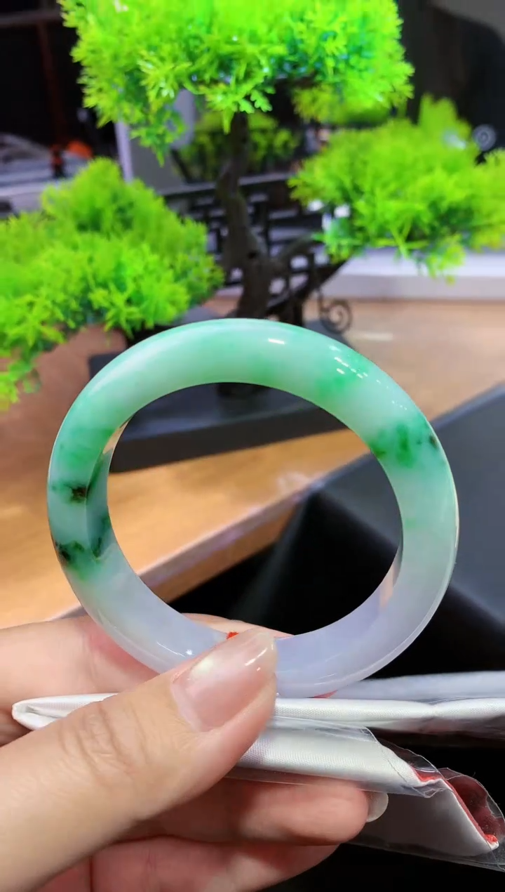 未镶嵌手镯翡翠-k91  天然缅甸A货翡翠54正圈