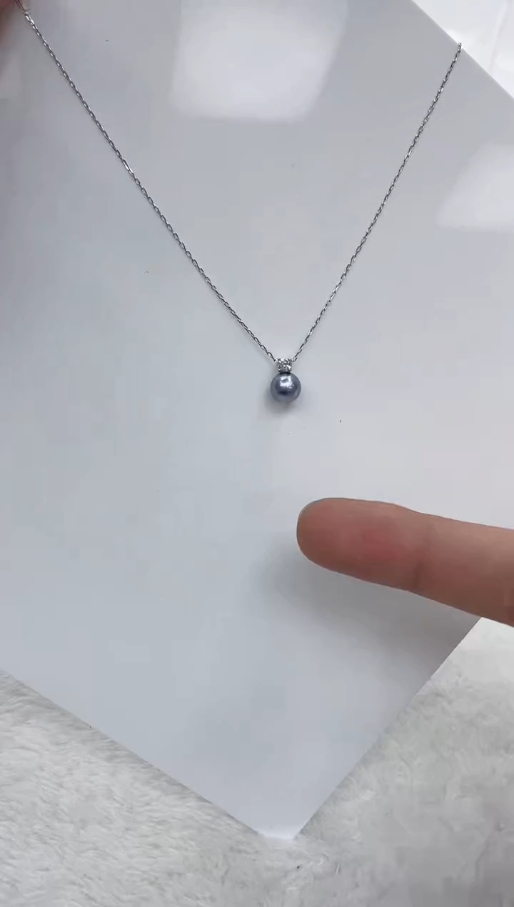 【闪购商品】海水珍珠颈饰银S925镶嵌海水珍珠项链