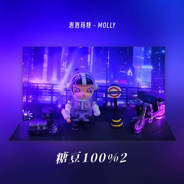 泡玛Molly系列汽车三角窗装饰DIY车载微景观定制潮玩手办造景
