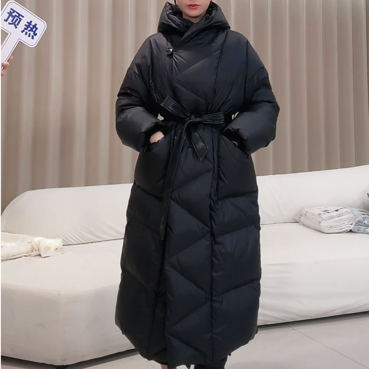 AnanStuido罗兰长款95白鹅绒（羽绒服）