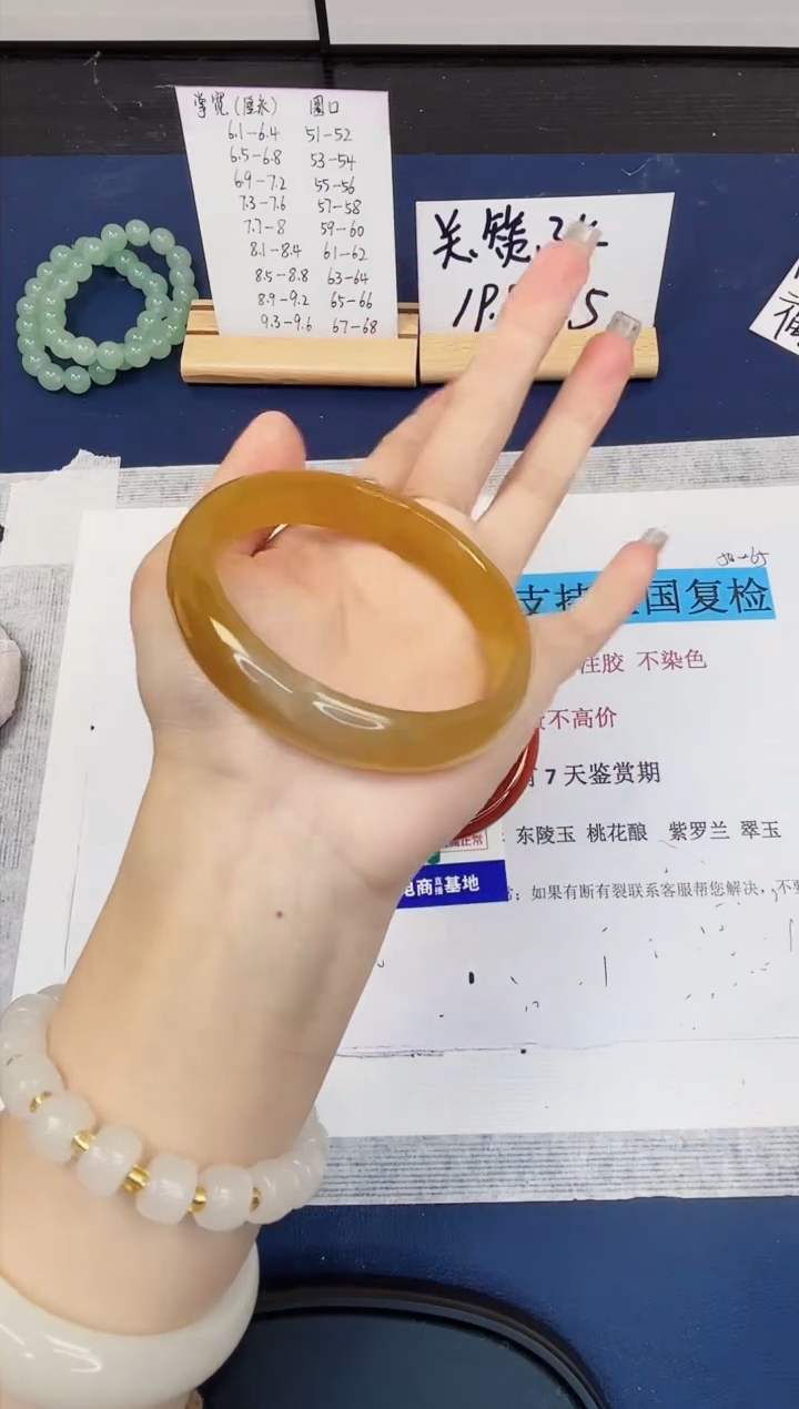 【闪购商品】石英质玉手镯未镶嵌490-财气镯-圈口60