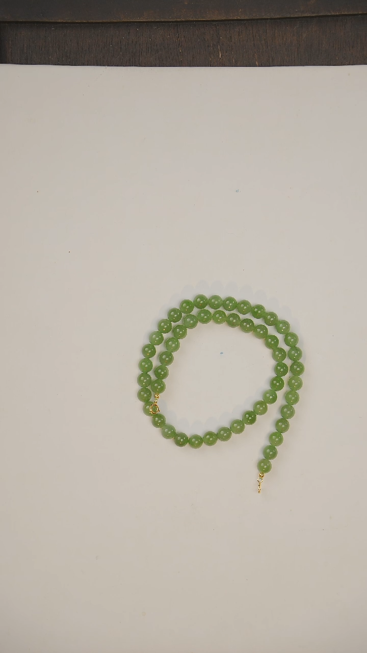 【闪购商品】和田玉项链18K金镶嵌项链