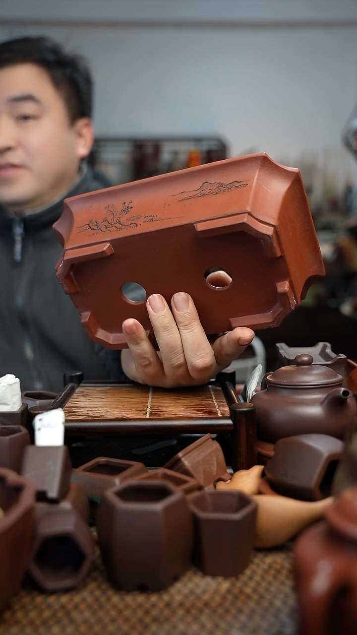 紫砂花盆長木軒精品紫砂