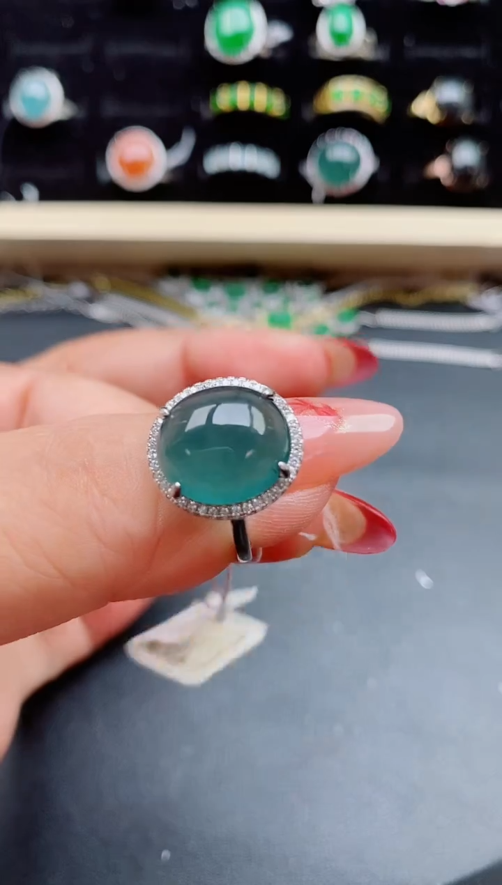 【闪购商品】翡翠戒指银S925镶嵌21321