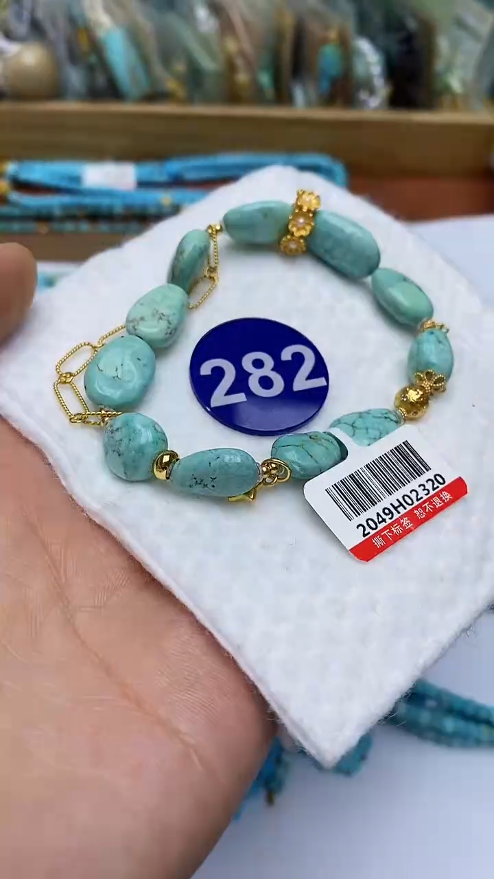 【闪购商品】绿松石手串银S925镶嵌282