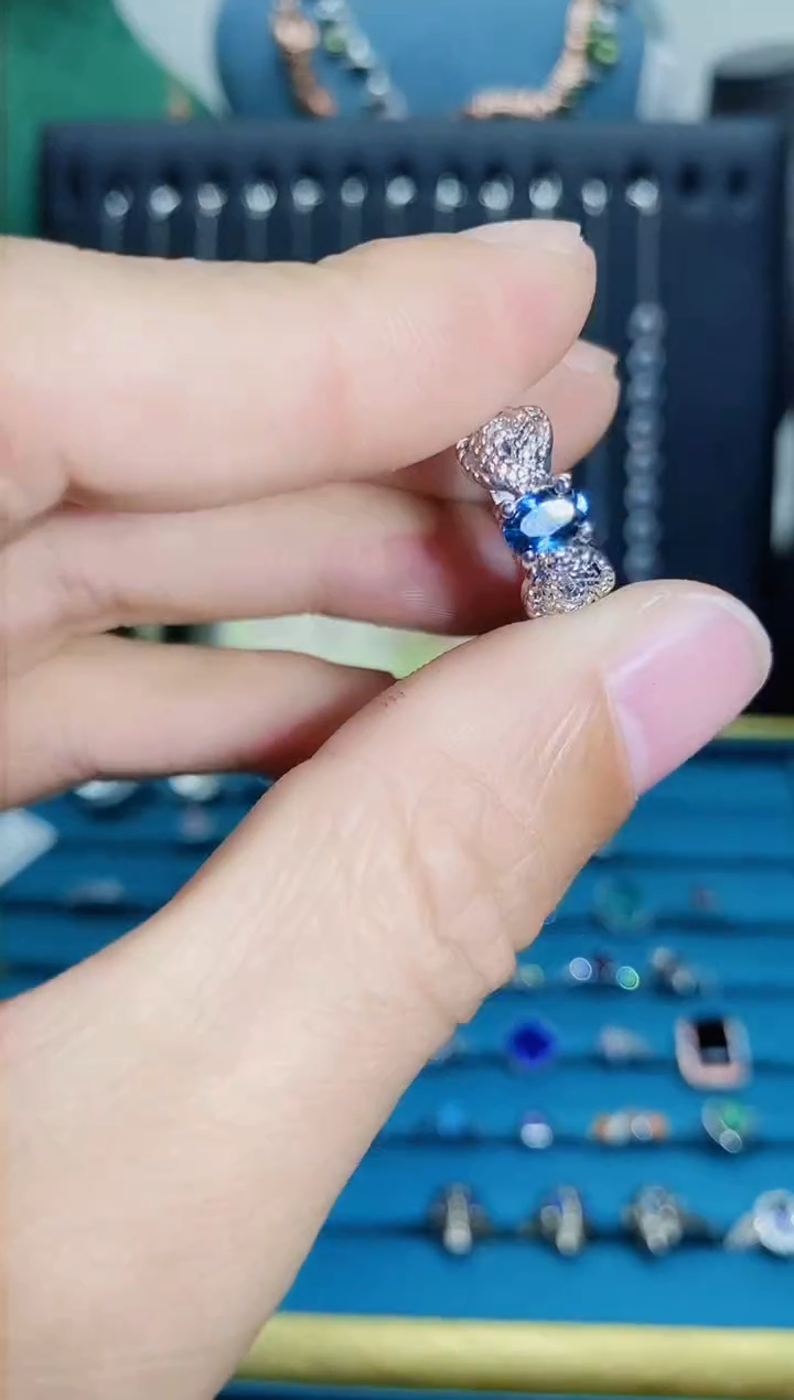 【闪购商品】托帕石戒指银S925镶嵌1121