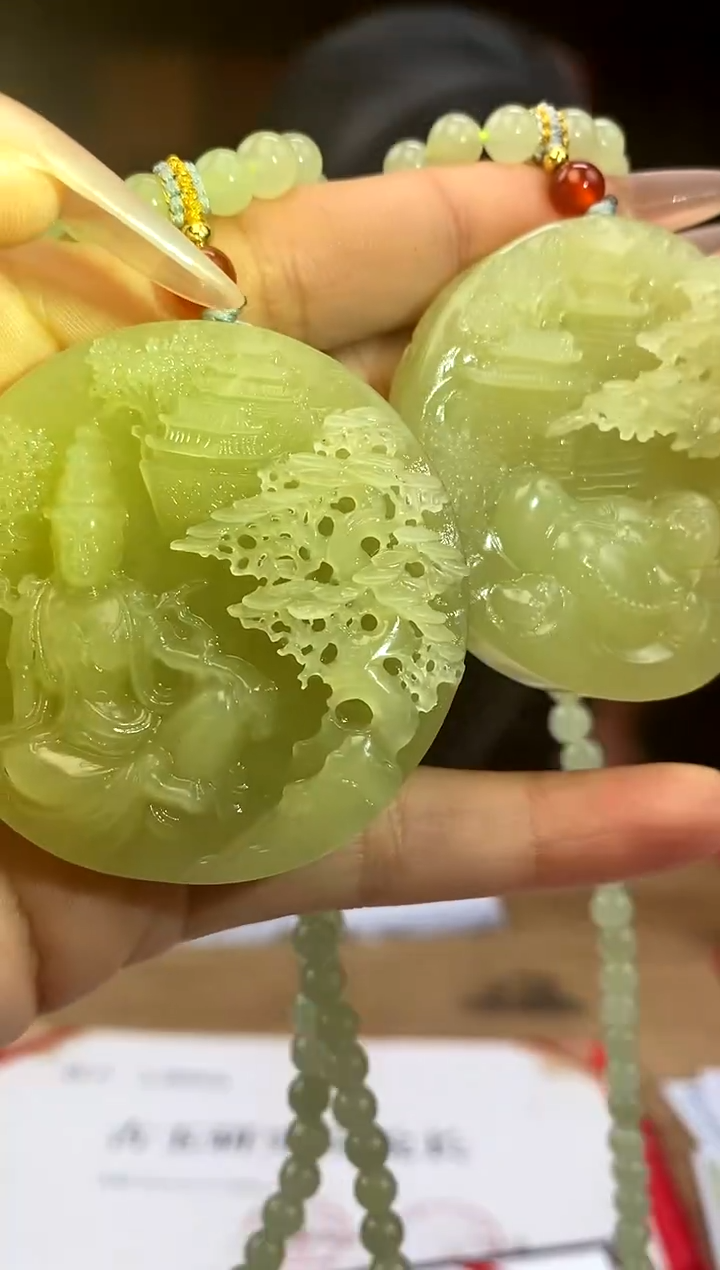 和田玉未镶嵌颈饰A139