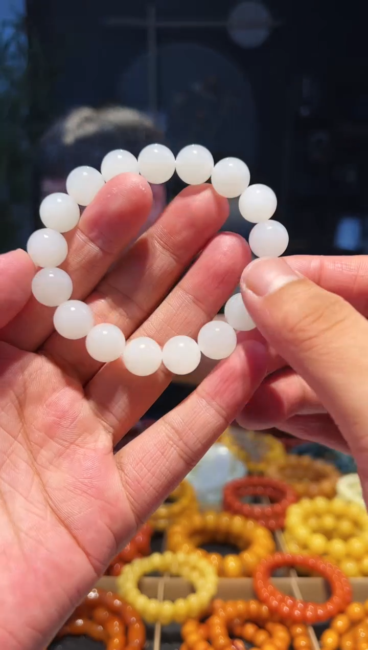 手串未镶嵌和田玉12+单圈