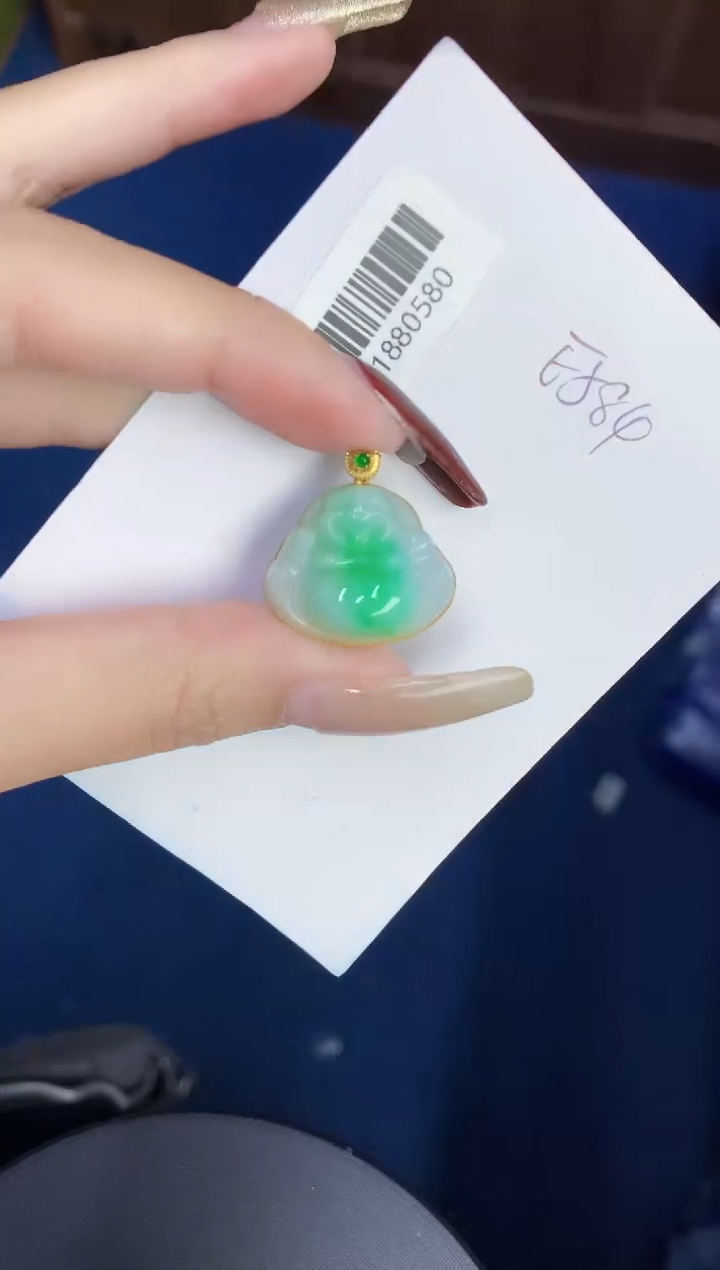 【闪购商品】翡翠颈饰18K金镶嵌00000000000