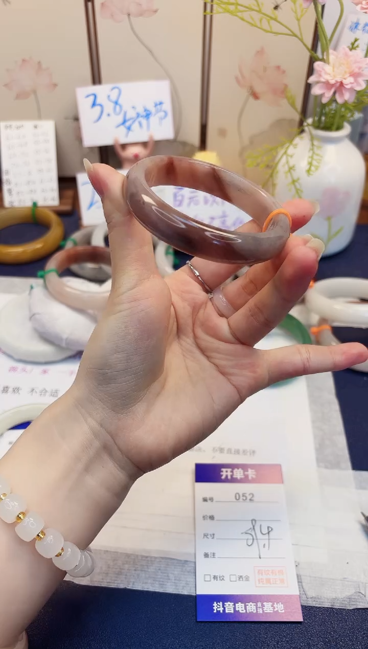 【闪购商品】石英质玉手镯未镶嵌52-财气镯-圈口59