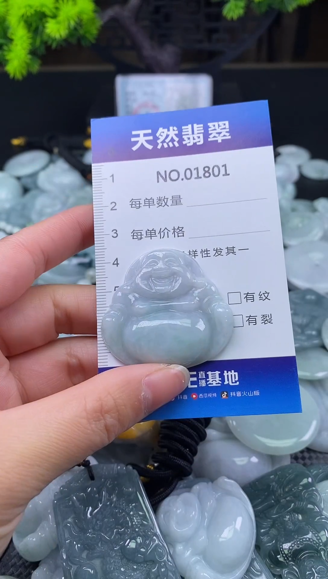 颈饰未镶嵌翡翠天然缅甸翡翠1801
