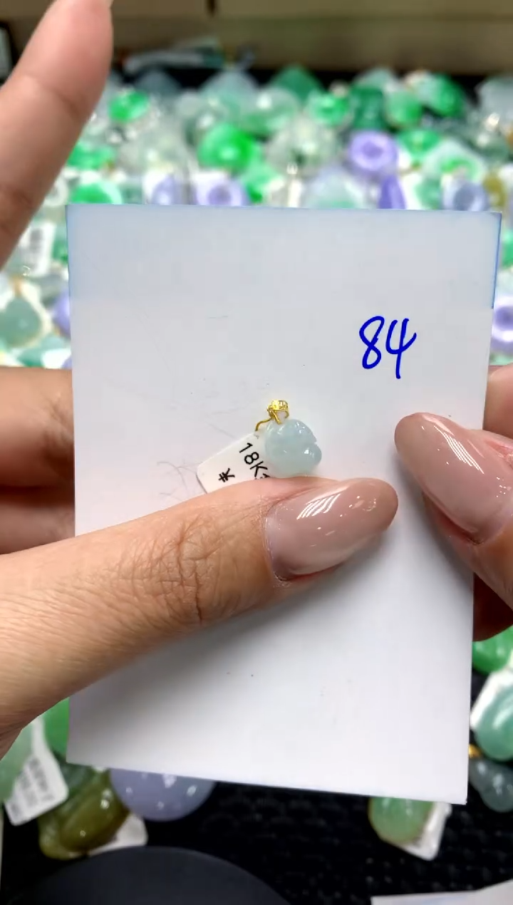 【闪购商品】翡翠颈饰18K金镶嵌1111111111