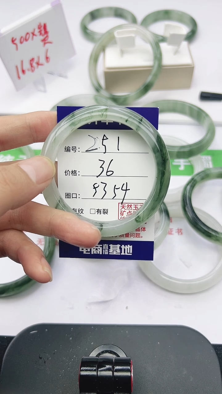 未镶嵌手镯石英质玉251-53/54