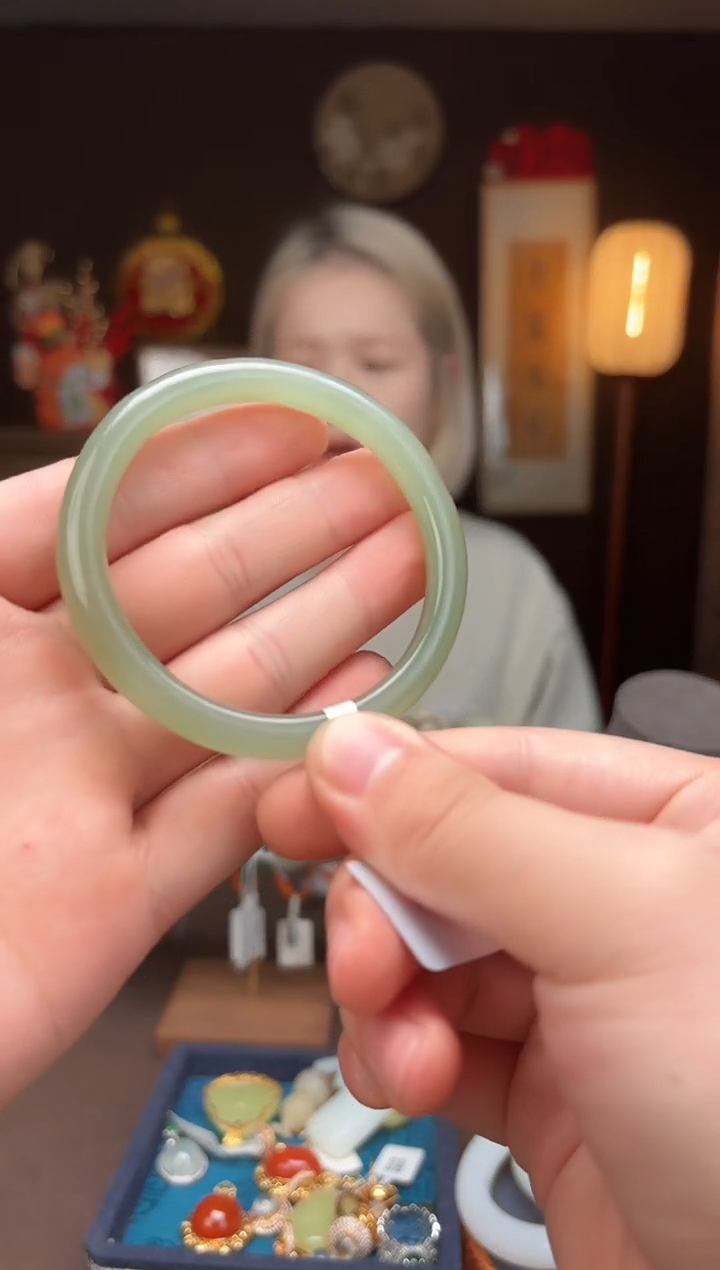 【闪购商品】和田玉AB284手镯56mm未镶嵌-