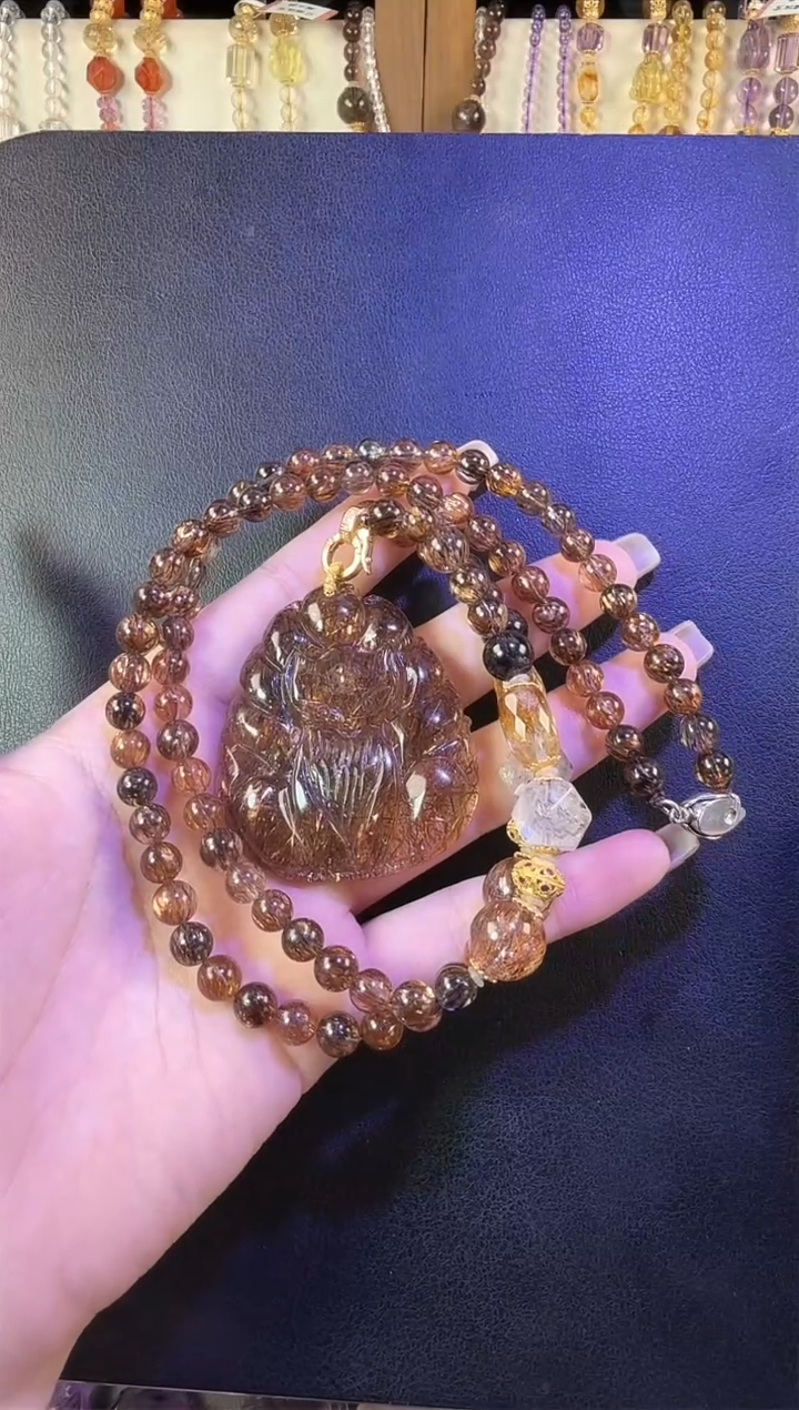 【闪购商品】水晶颈饰未镶嵌黑金超