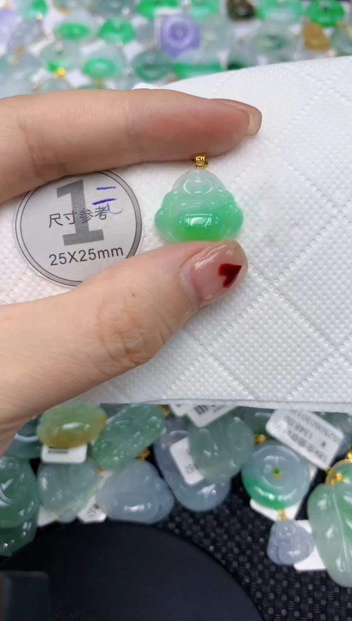 翡翠18K金镶嵌颈饰11111111