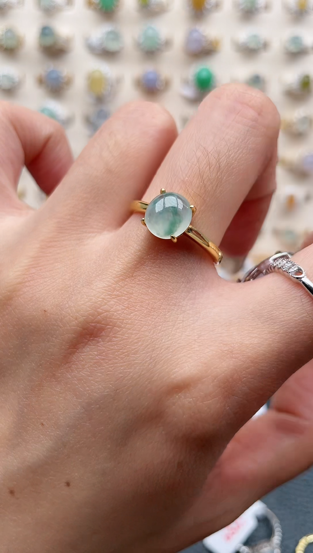 【闪购商品】翡翠戒指银S925镶嵌1111